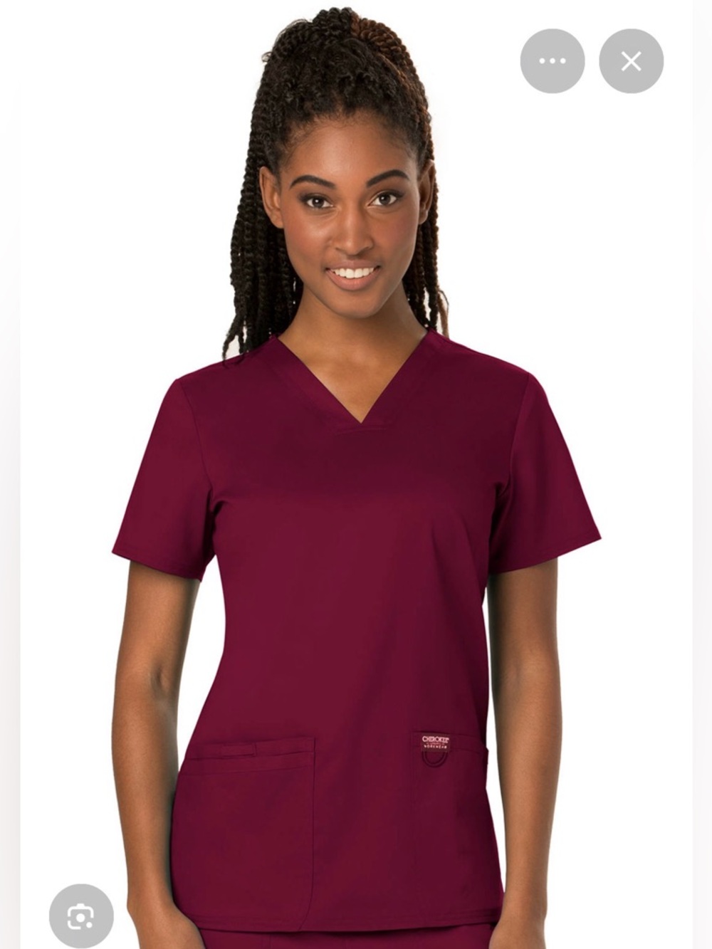 XXS Cherokee Workwear Scrub Set - Wine